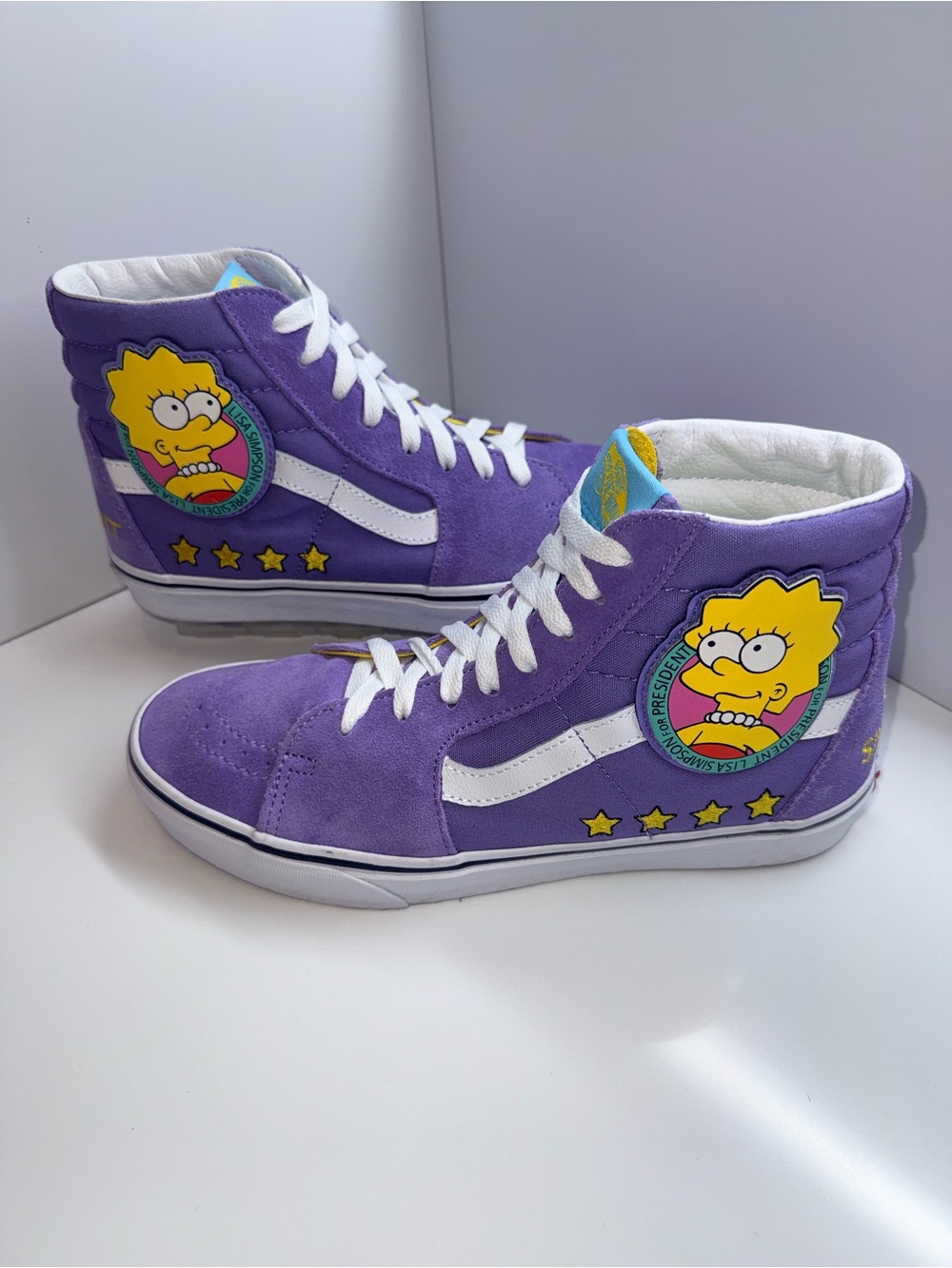 Vans x The Simpsons Sk8-Hi Lisa For President Purple High Top Sneaker M8.5|W10